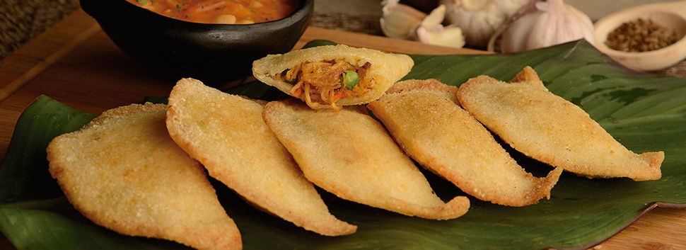 Empanadas de morocho rellenas de cerdo