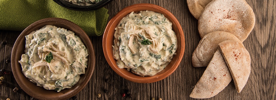 Dip de pollo y espinaca
