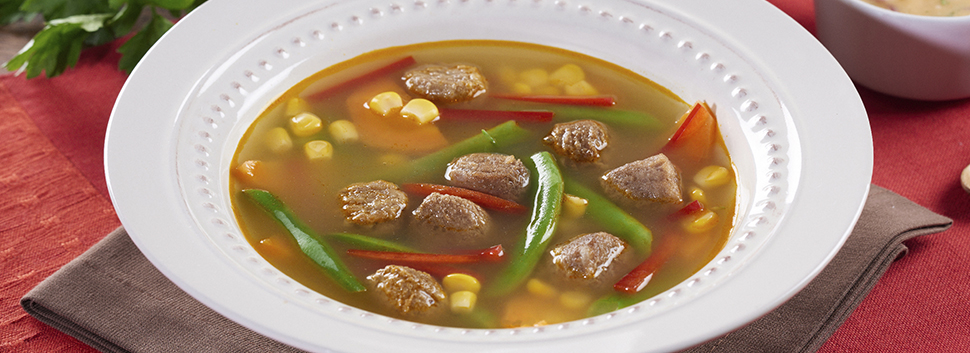 Caldo de bolitas