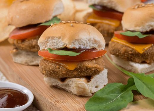 Hamburguesa Baby de nuggets BBQ