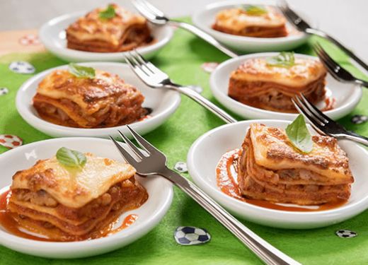 Mini lasañas boloñesa