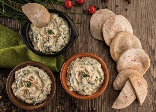 Dip de pollo y espinaca