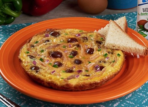 Tortilla de huevo con cerdo