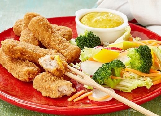 Dedos de pescado con mostaza & miel