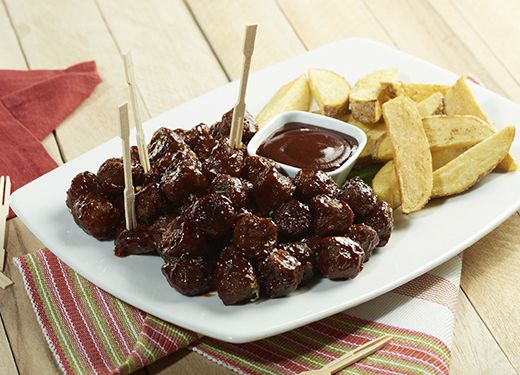 Bolitas glaseadas con bbq